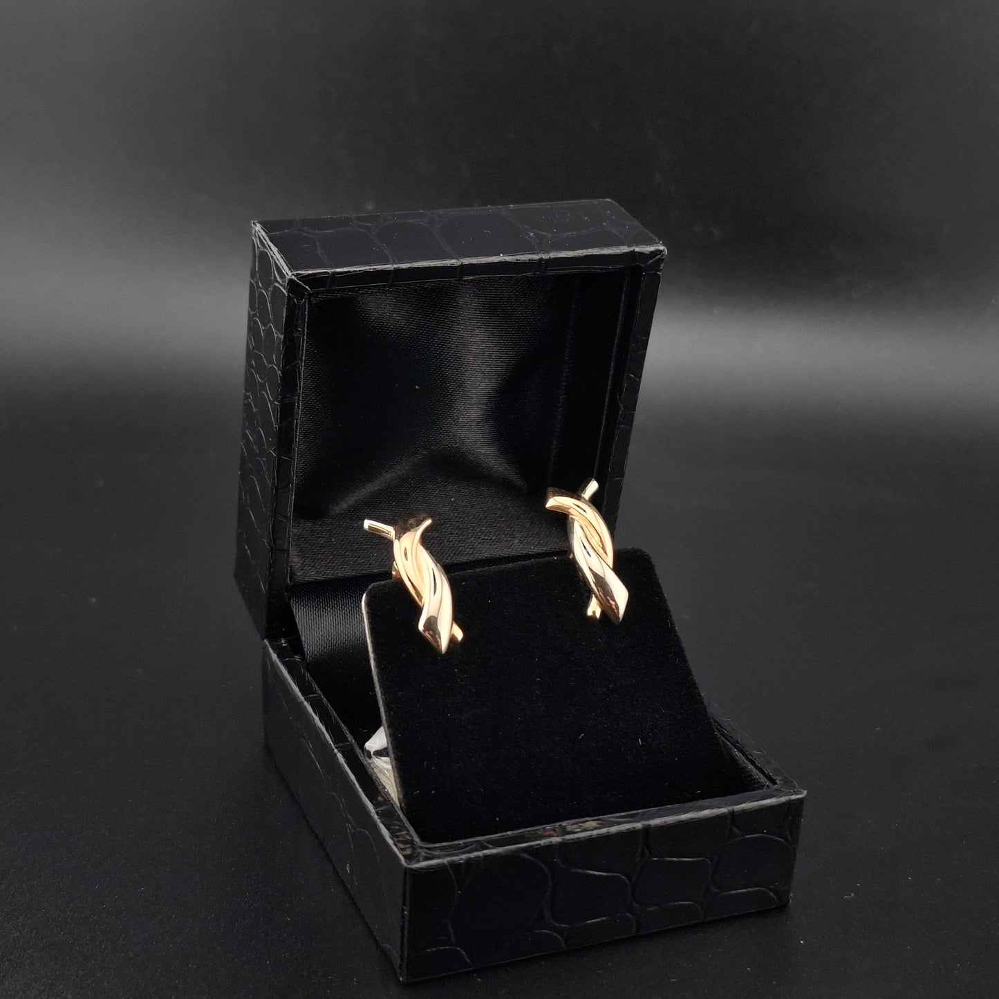 Ohrringe Gold 585er Bicolor Rotgold Weißgold