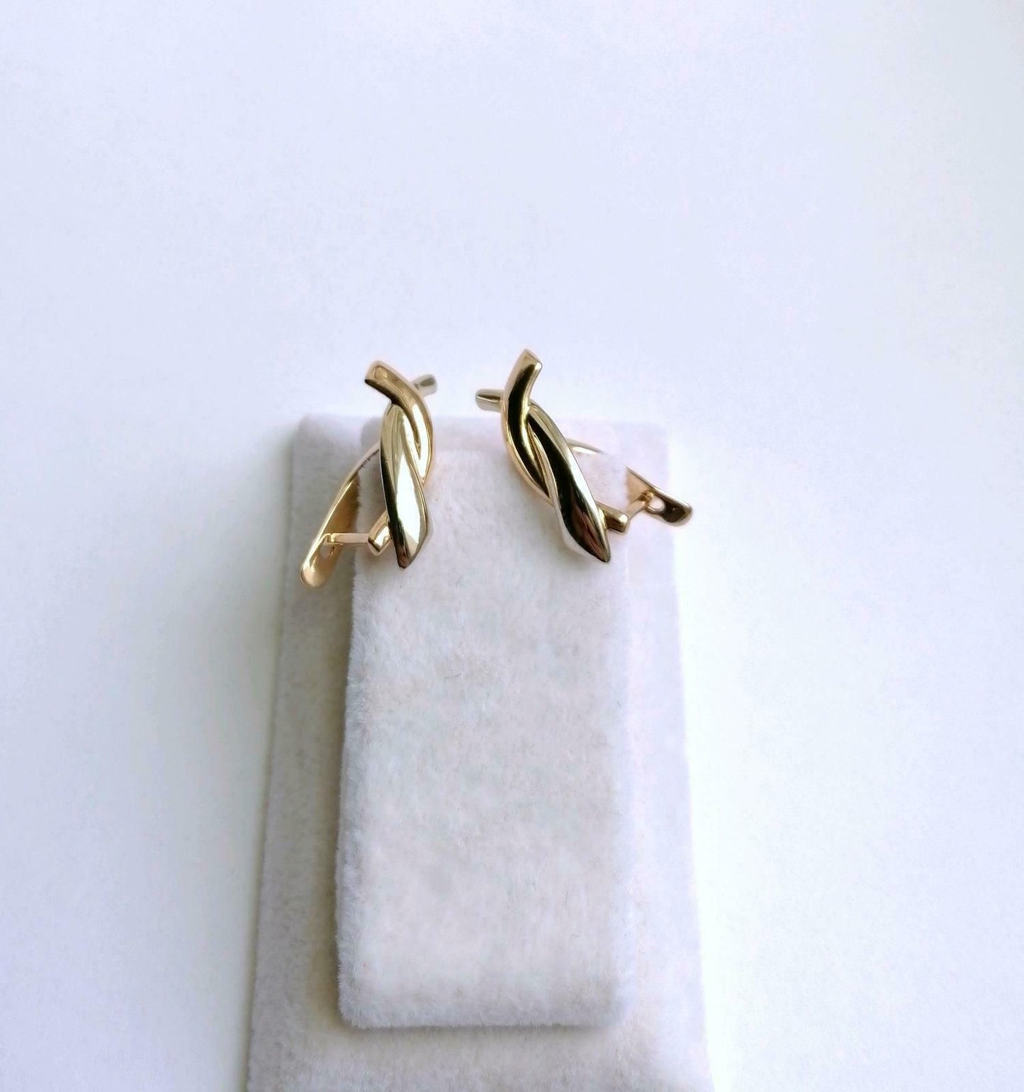 Ohrringe Gold 585er Bicolor Weißgold Gelbgold