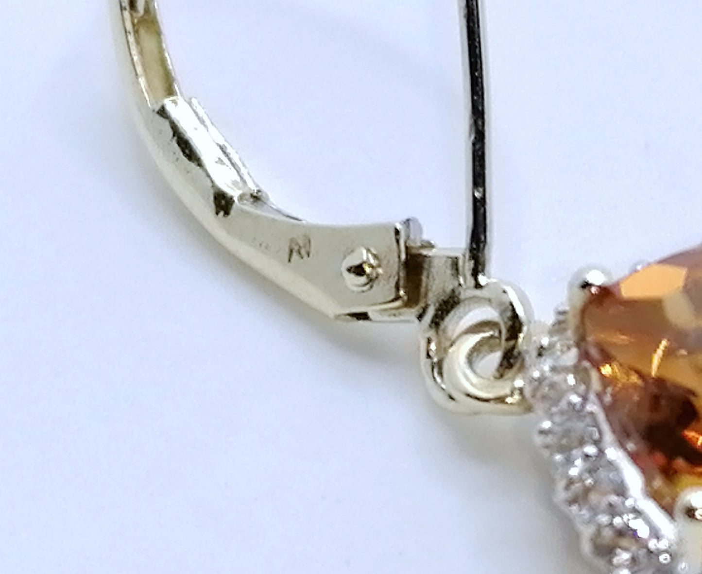Ohrringe 375er Gold mit Citrin und Zirkon