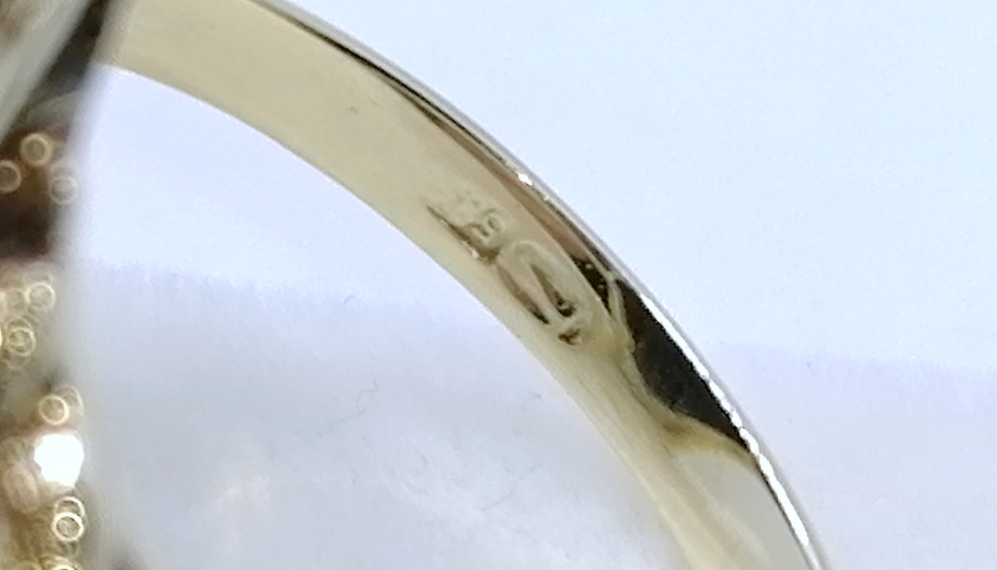 Ring Gold 585er mit Onyx Stein Vintage Gr. 60