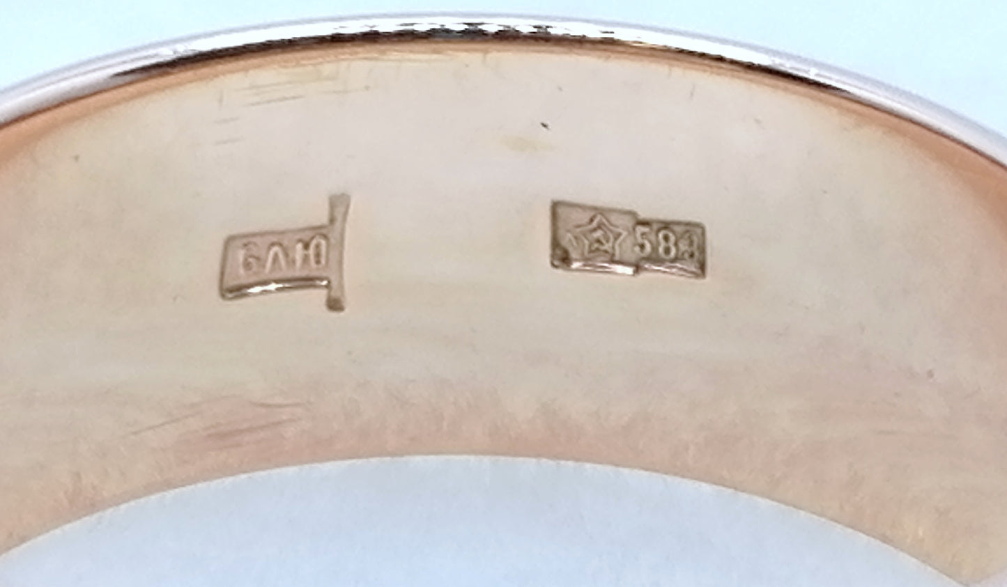 Ring UdSSR Sowjet Rotgold 583er Bandring