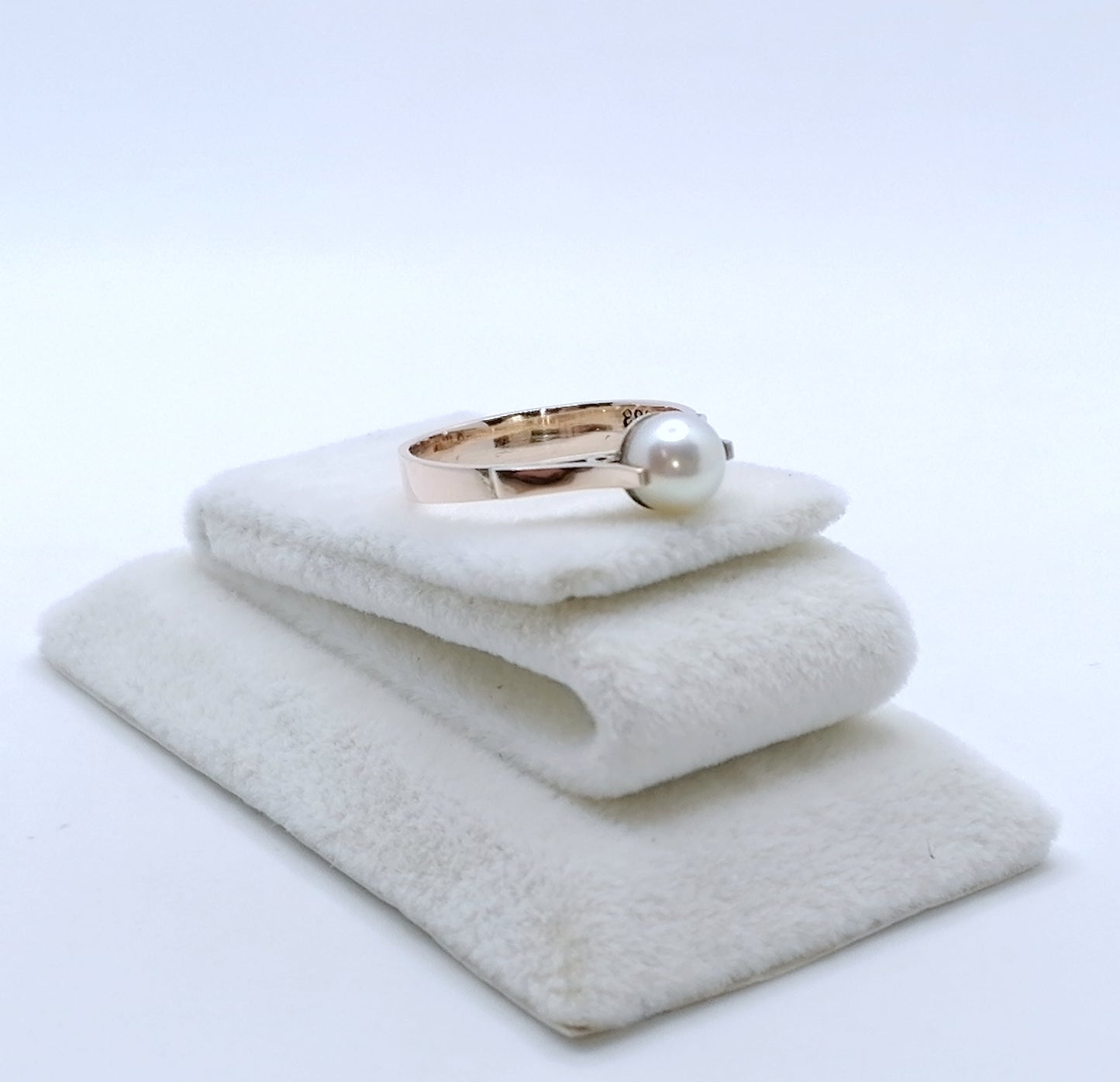 Ring Rotgold 333er Perlenring Gr. 53