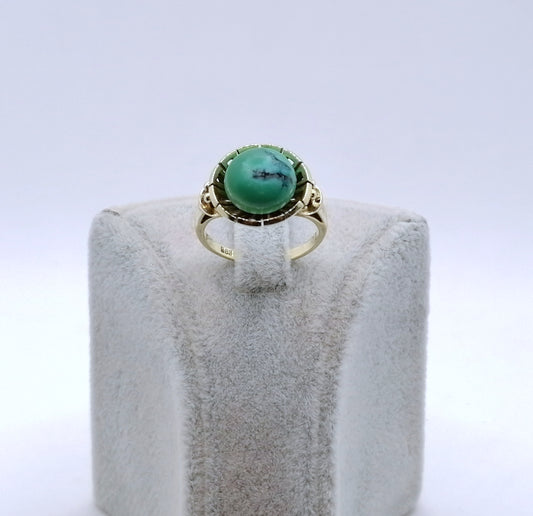 Ring Gold 585er mit Türkisstein Gr. 52