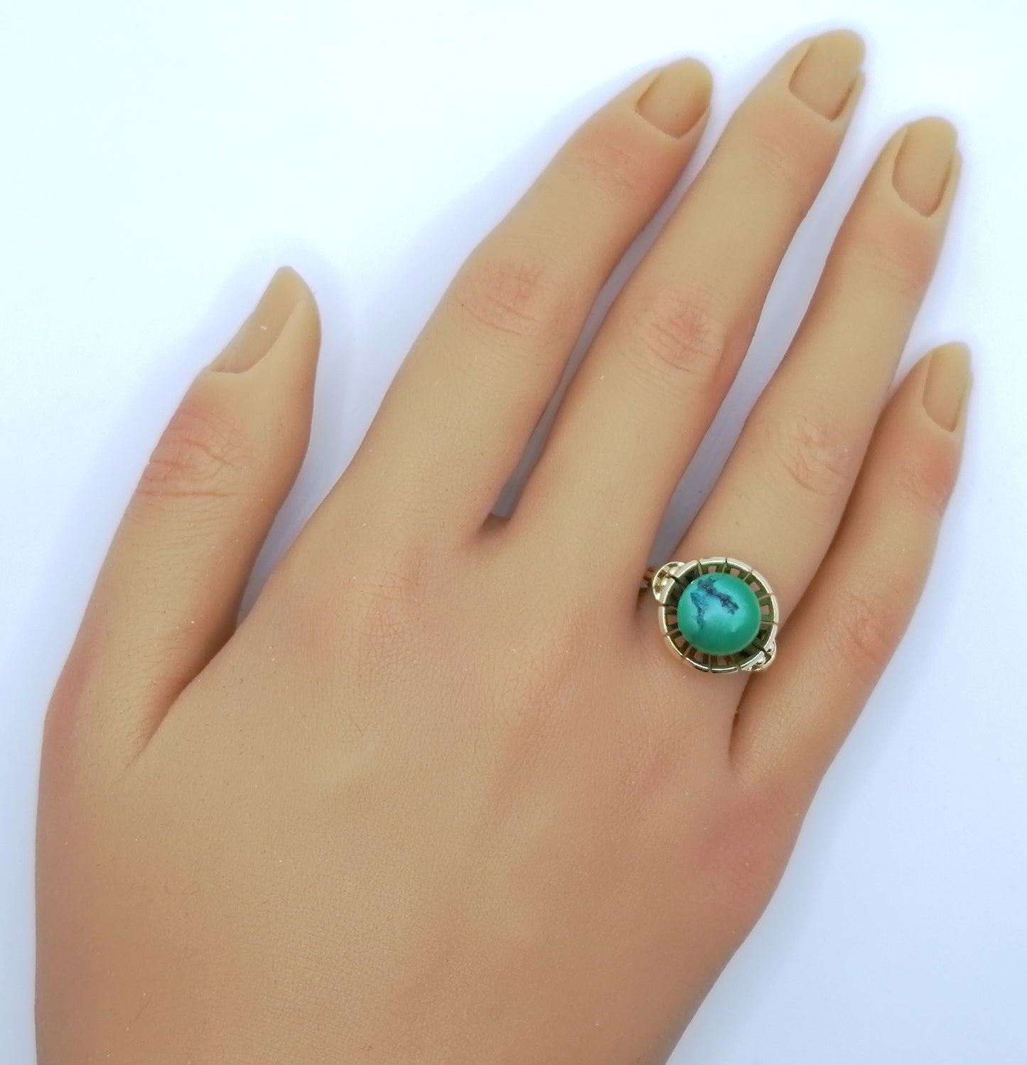 Ring Gold 585er mit Türkisstein Gr. 52