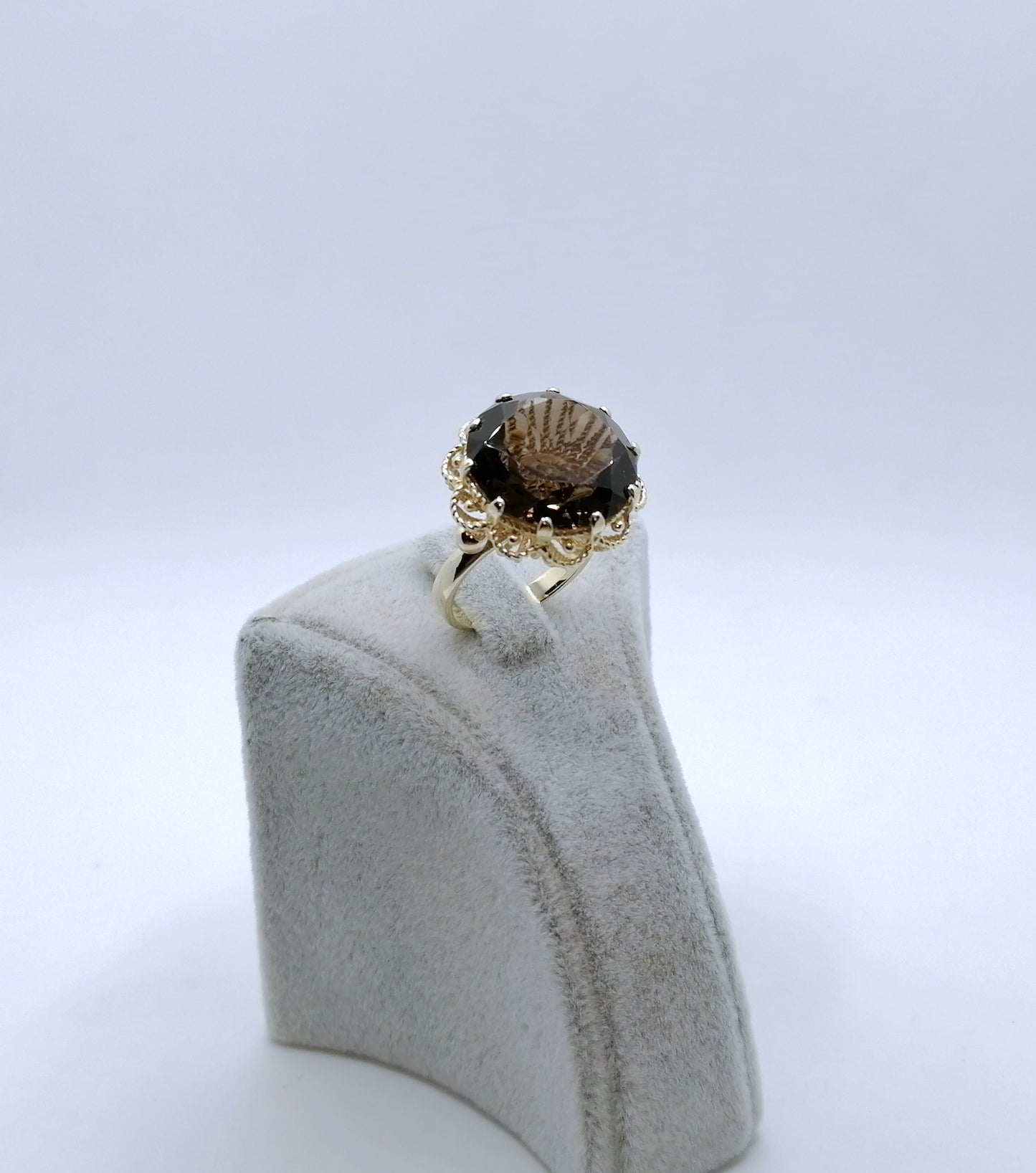 Ring Gold 585er mit Rauchquarz Gr. 56