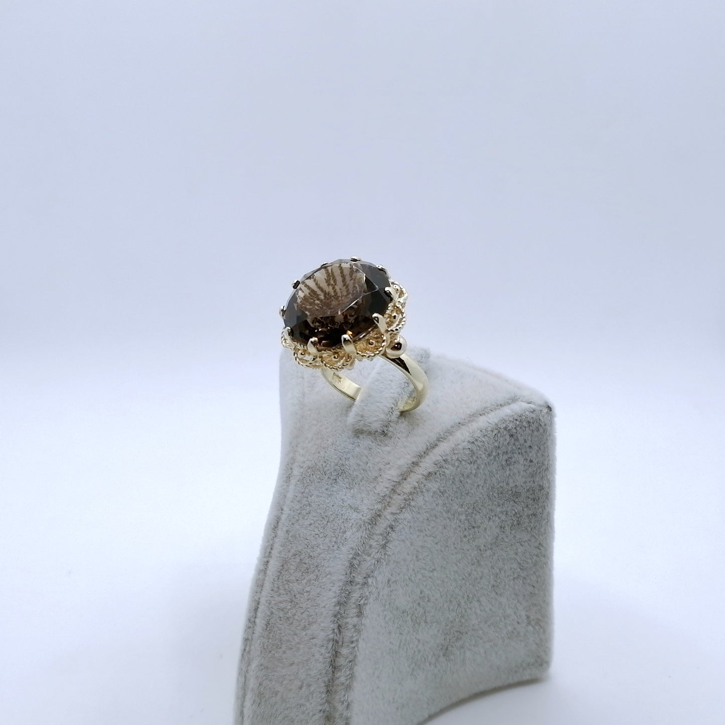 Ring Gold 585er mit Rauchquarz Gr. 56