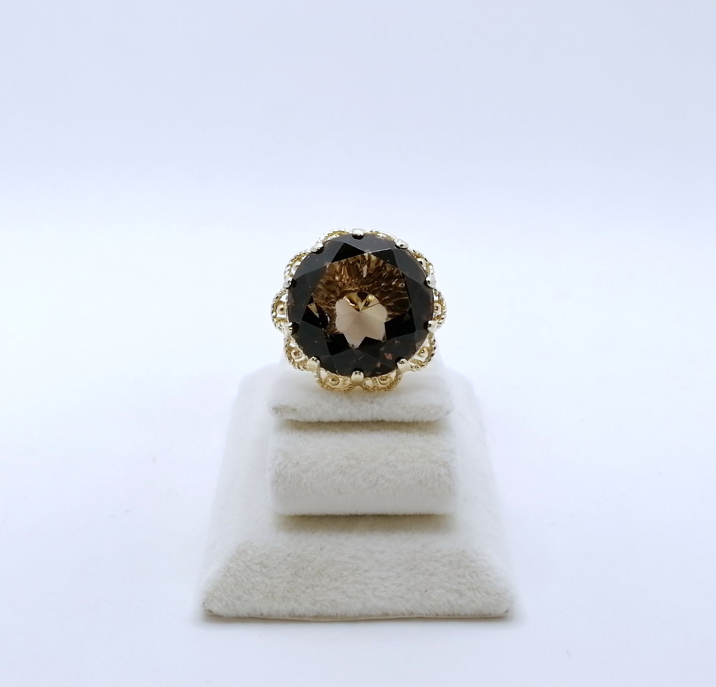 Ring Gold 585er mit Rauchquarz Gr. 56