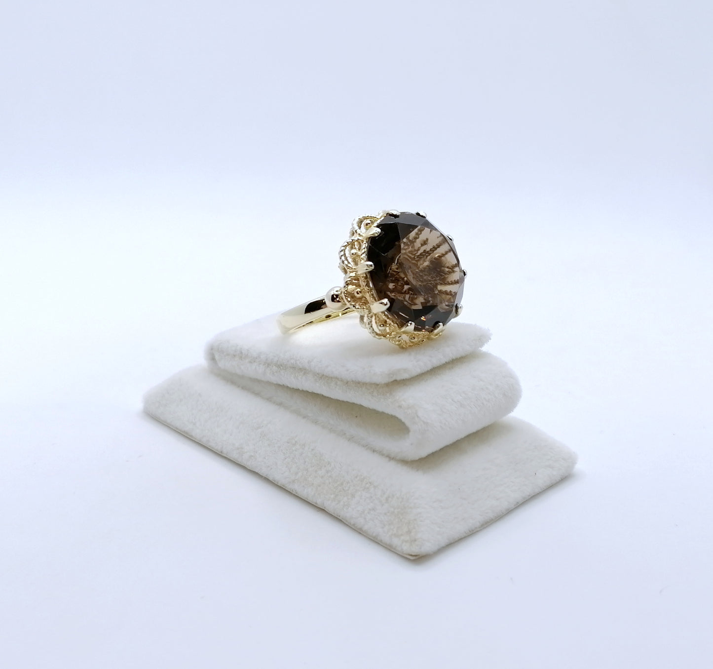 Ring Gold 585er mit Rauchquarz Gr. 56