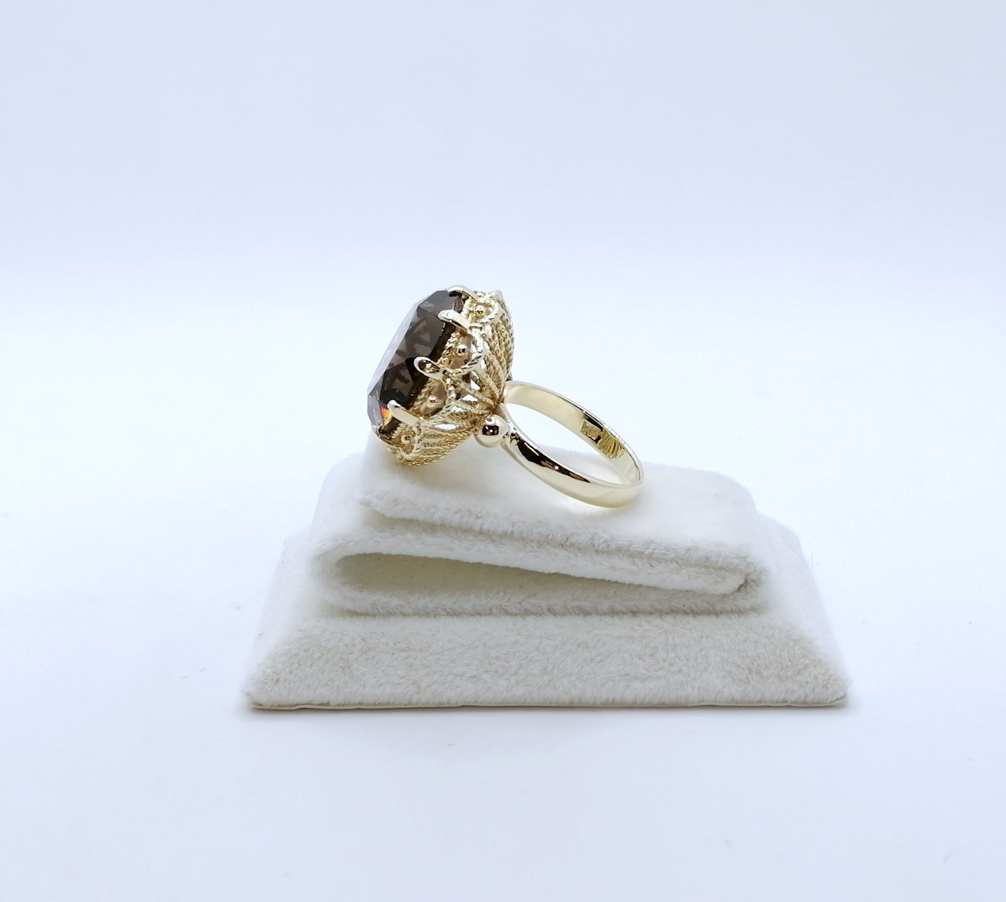 Ring Gold 585er mit Rauchquarz Gr. 56