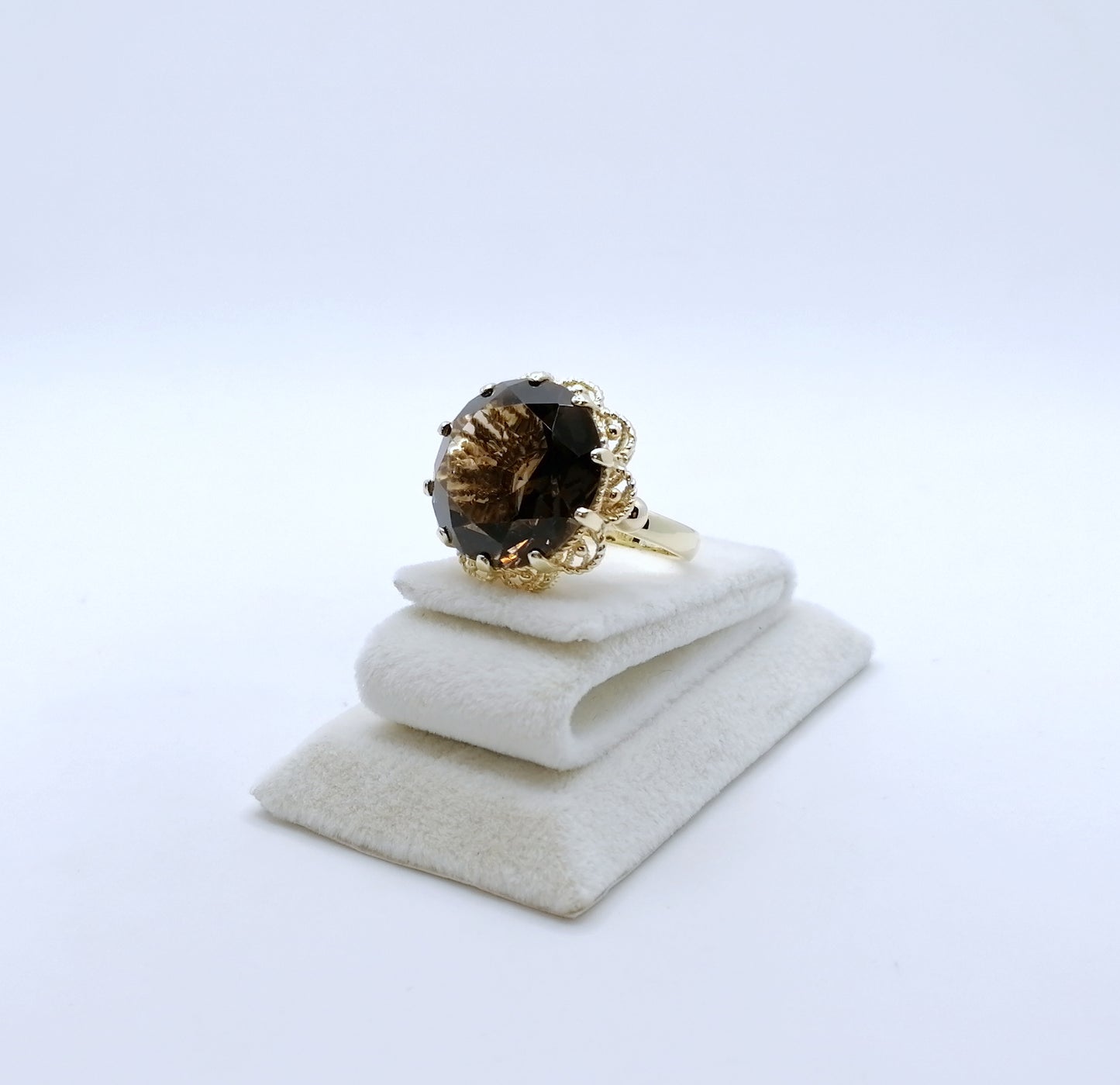 Ring Gold 585er mit Rauchquarz Gr. 56