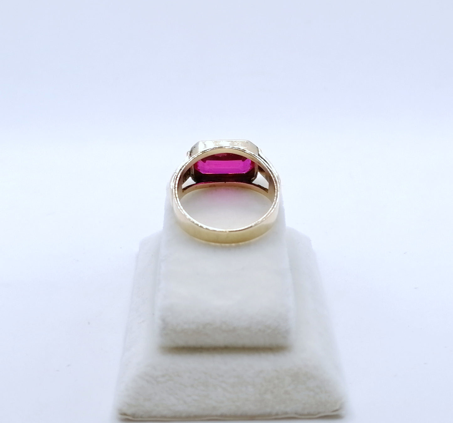 Ring Gold 585er Siegelring mit Rubin Gr. 57