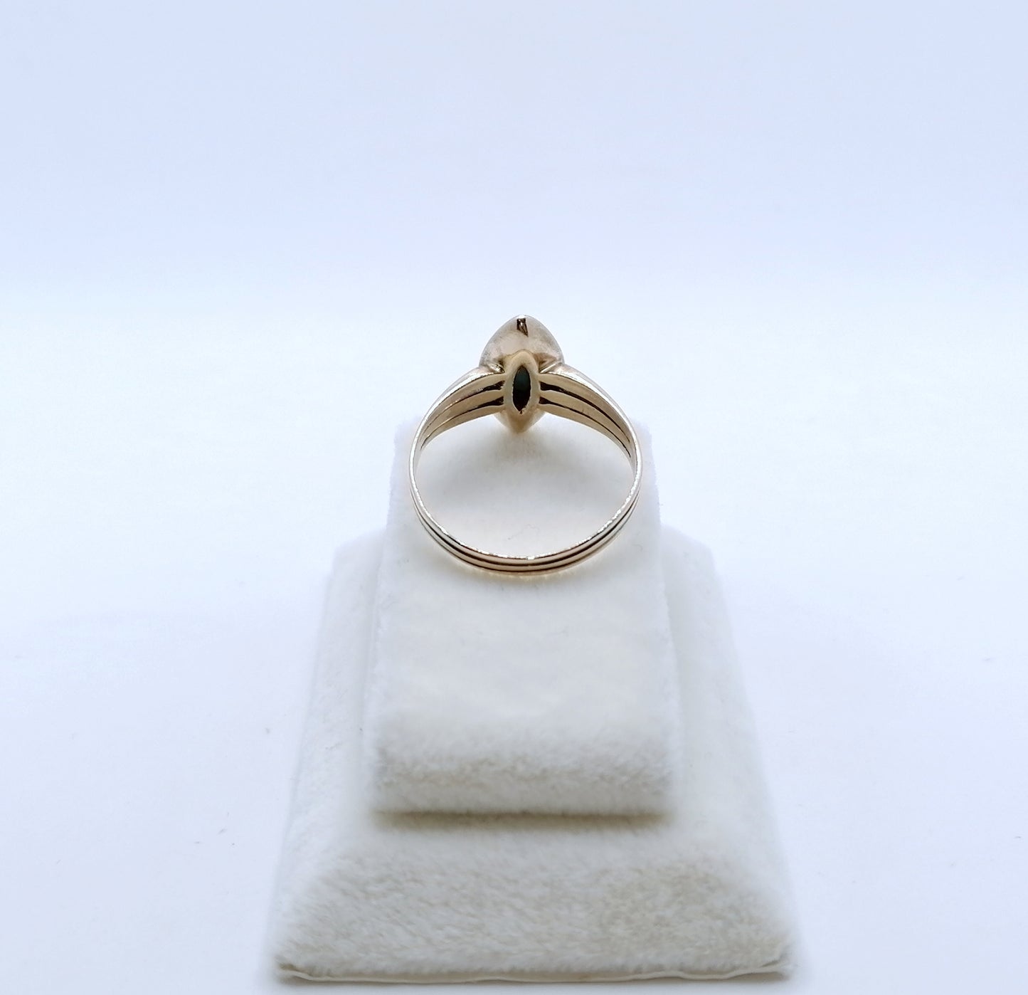 Ring Rotgold 333er mit Türkisstein und Saatperlen Gr. 61