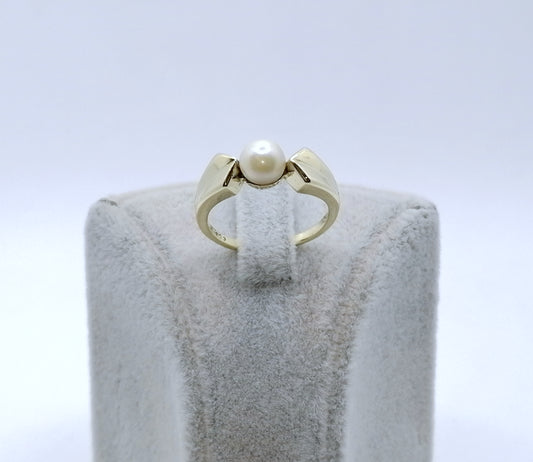 Ring Gold 585er Perlenring Damenring Gr. 53