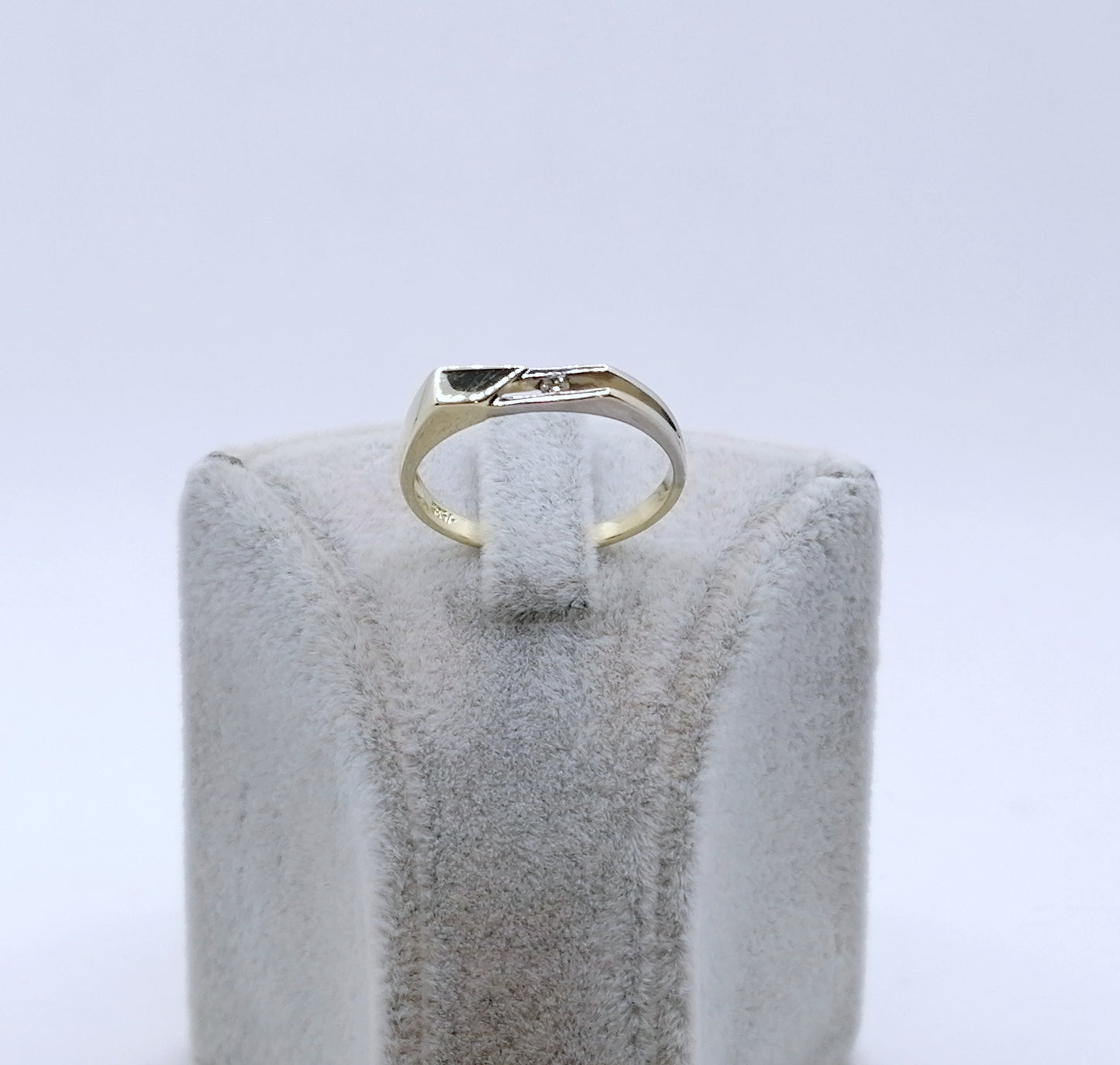 Ring Gold 585er Bicolor mit Brillant Gr. 57