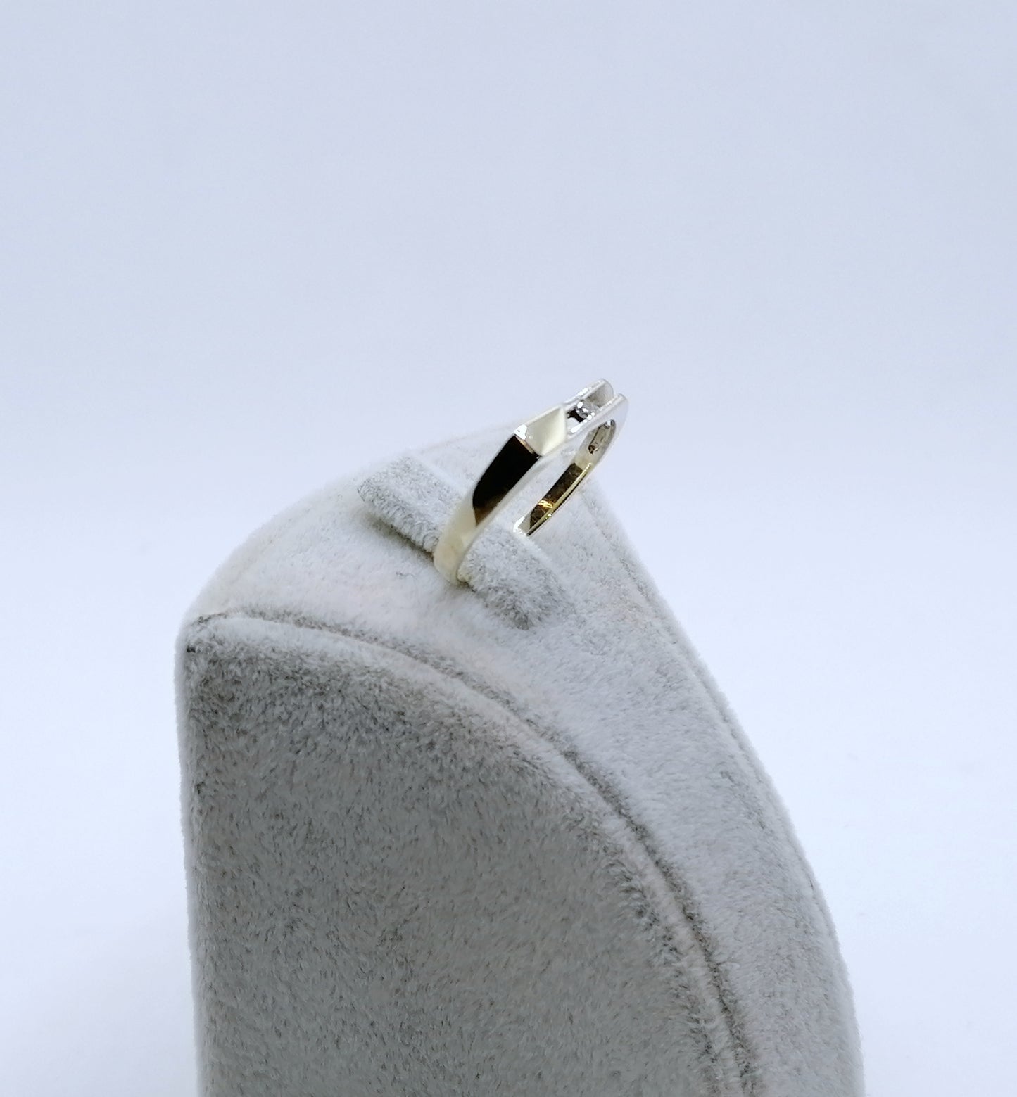 Ring Gold 585er Bicolor mit Brillant Gr. 57