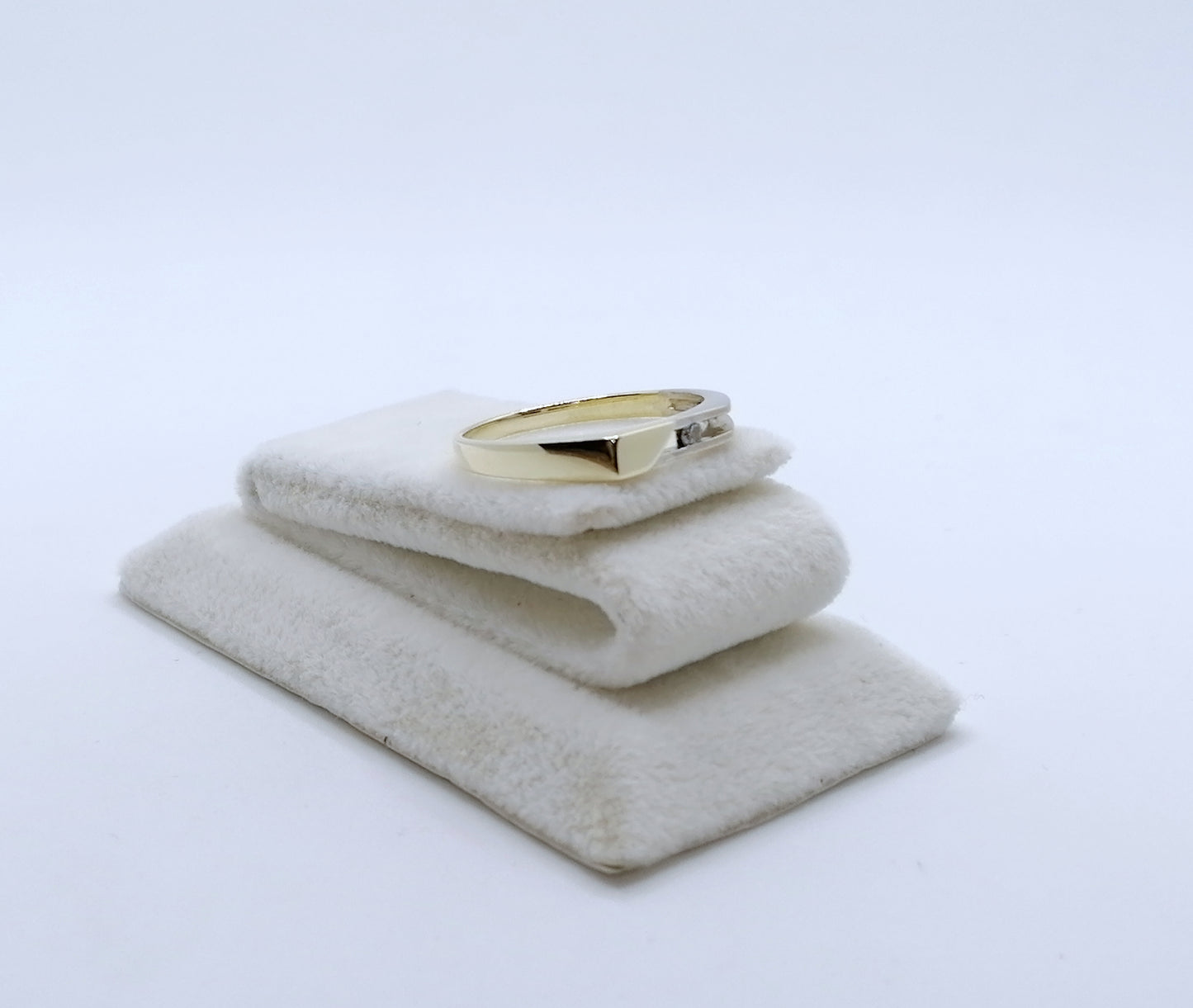 Ring Gold 585er Bicolor mit Brillant Gr. 57