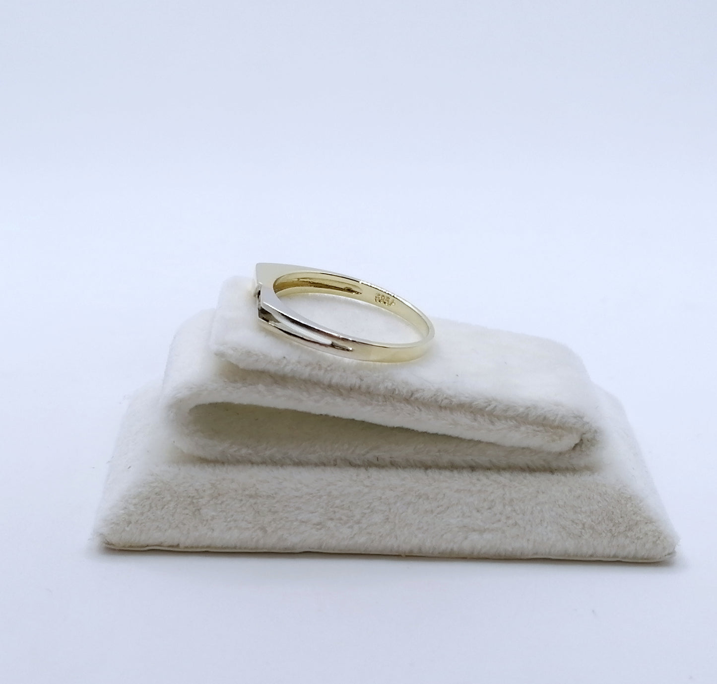Ring Gold 585er Bicolor mit Brillant Gr. 57