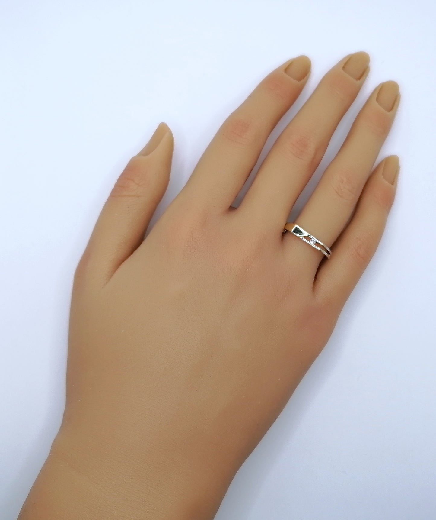 Ring Gold 585er Bicolor mit Brillant Gr. 57