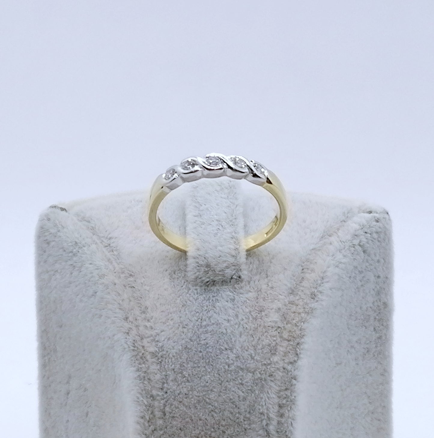 Ring Gold 750er Bicolor mit Brillanten Gr. 55