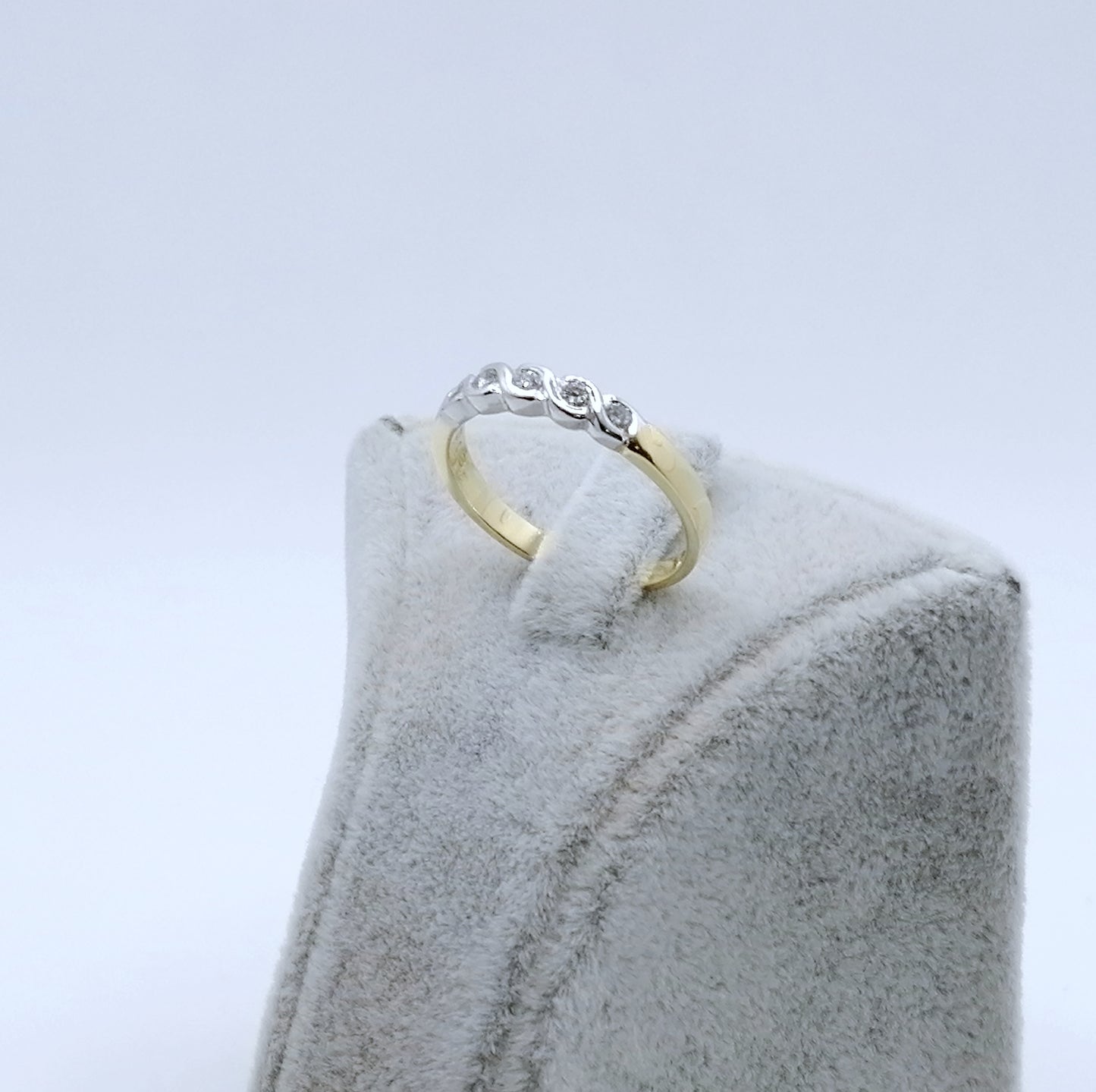 Ring Gold 750er Bicolor mit Brillanten Gr. 55