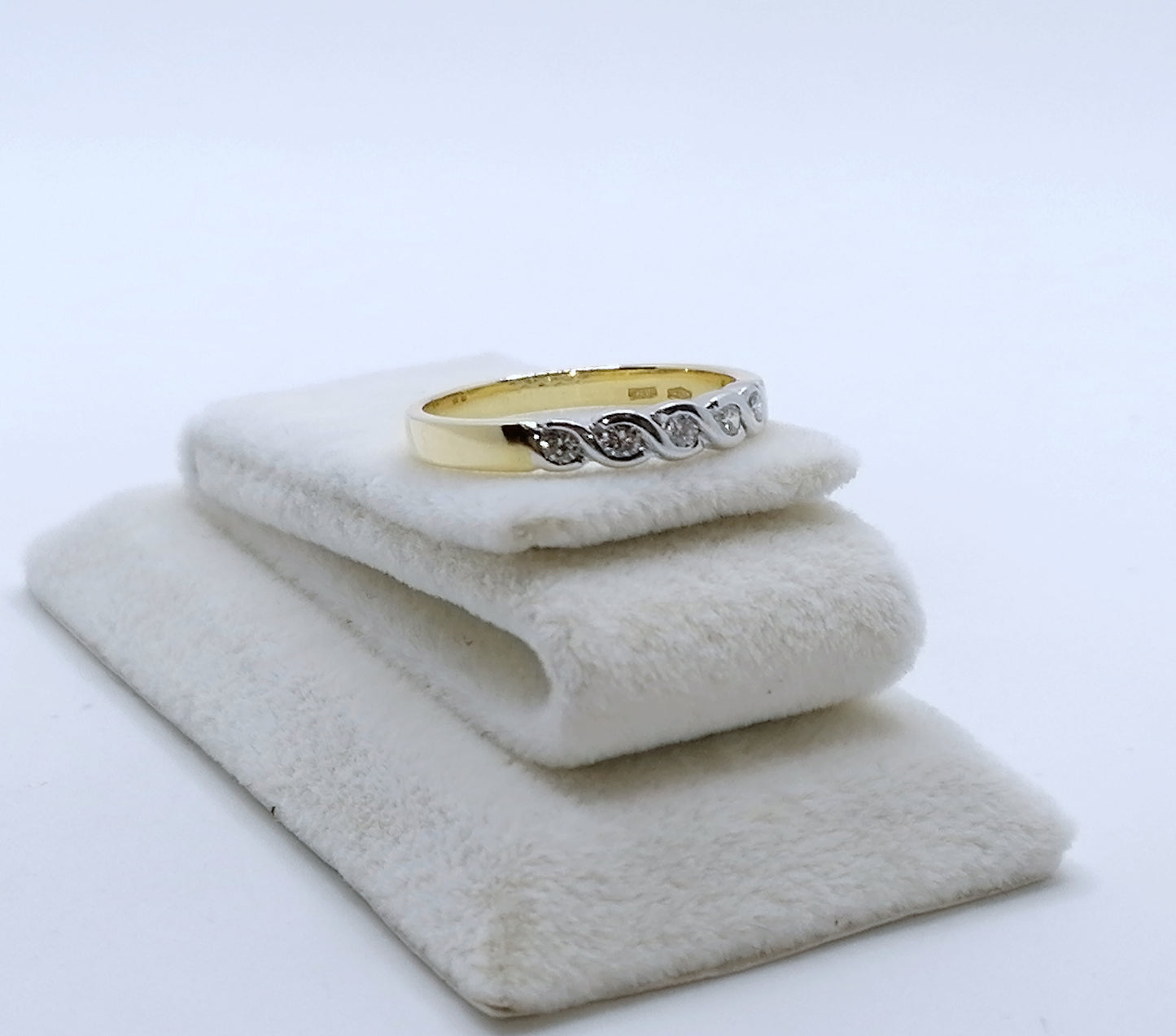 Ring Gold 750er Bicolor mit Brillanten Gr. 55