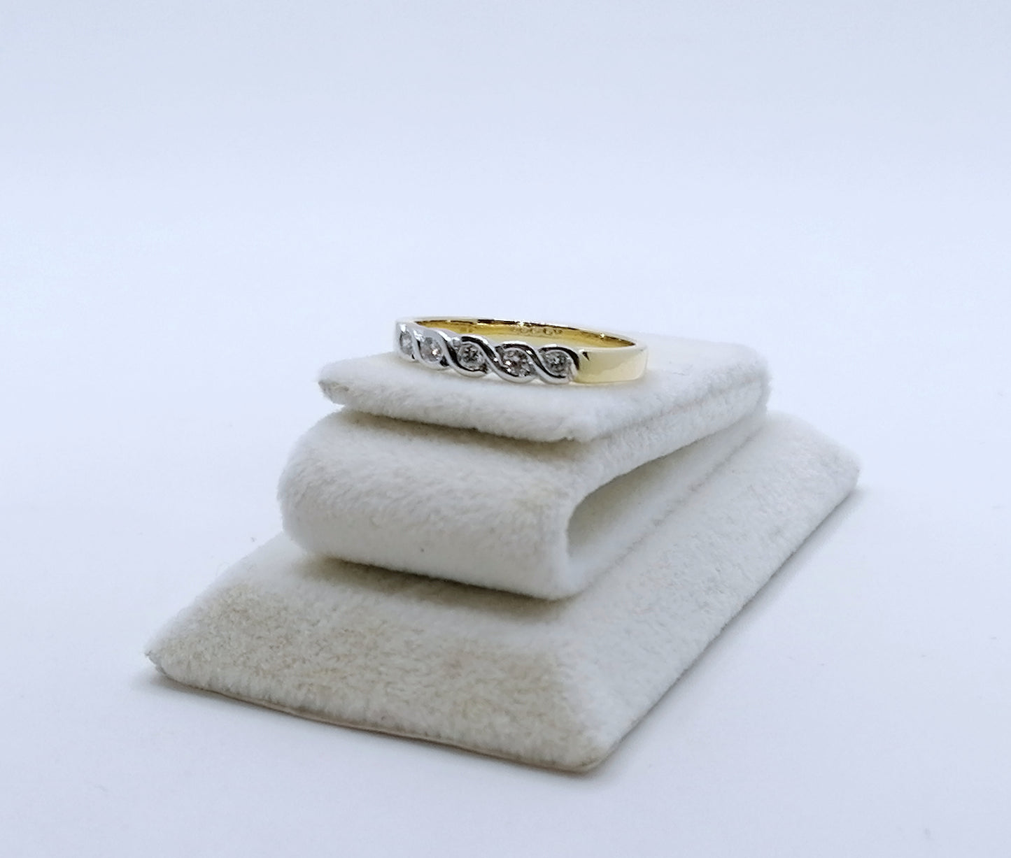 Ring Gold 750er Bicolor mit Brillanten Gr. 55