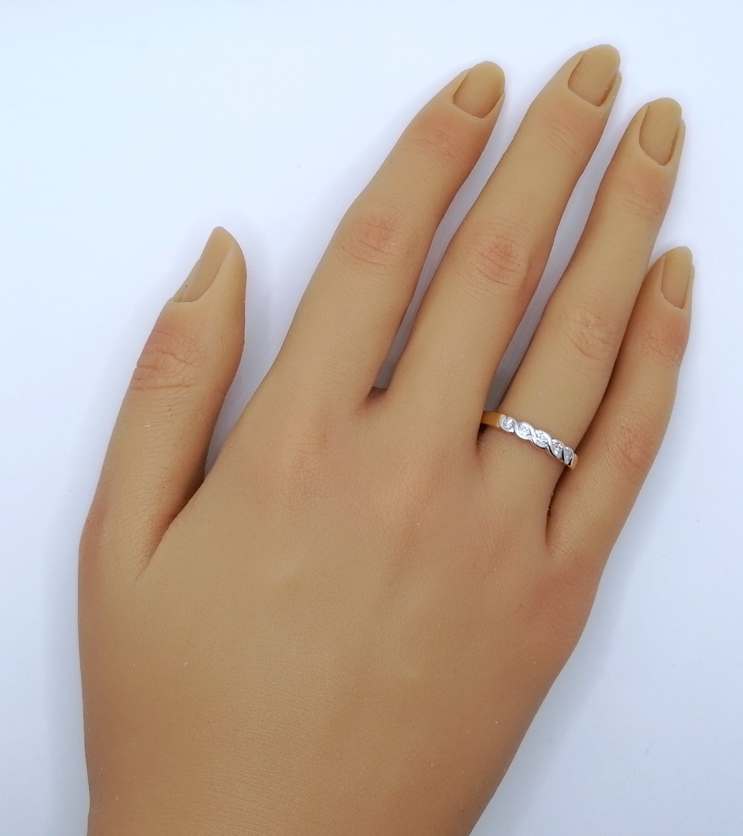 Ring Gold 750er Bicolor mit Brillanten Gr. 55