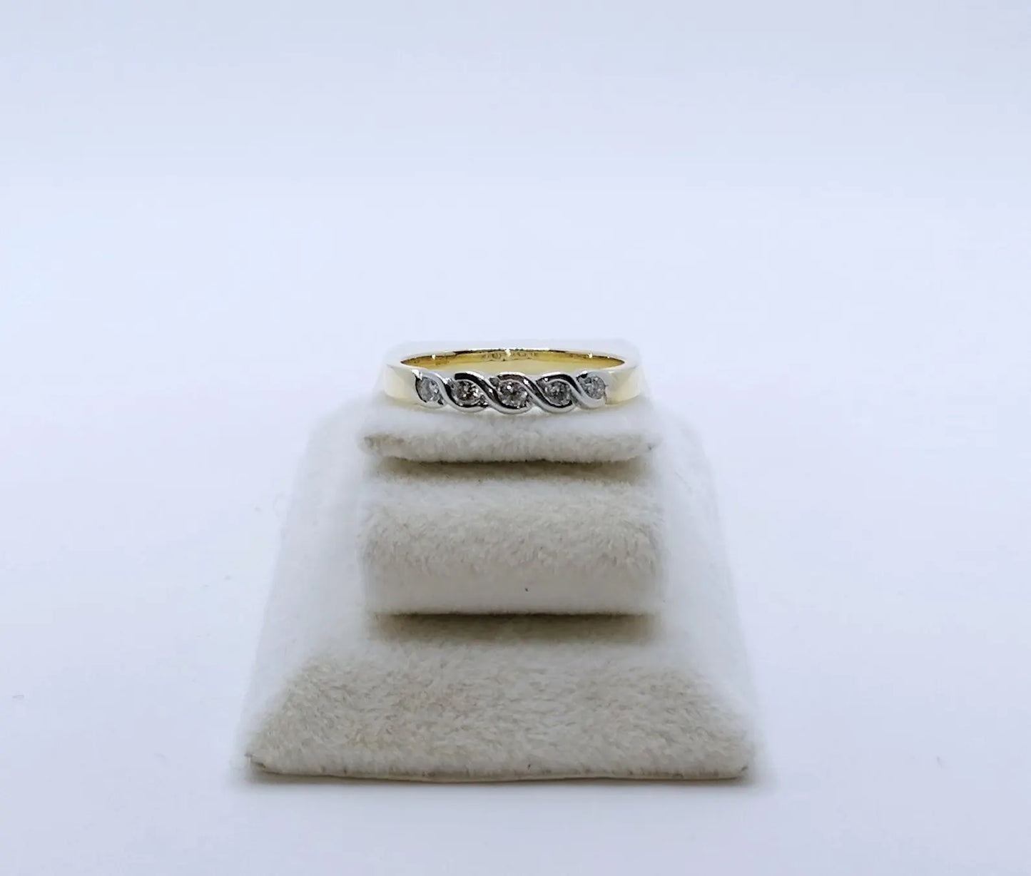 Ring Gold 750er Bicolor mit Brillanten Gr. 55