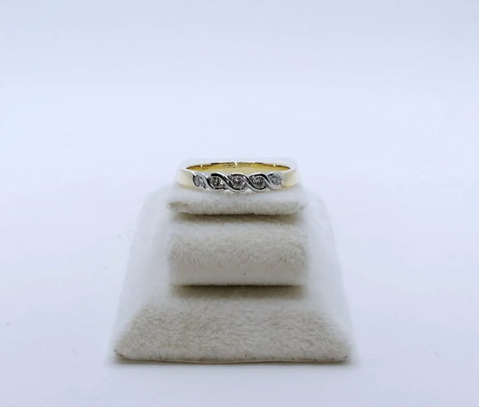 Ring Gold 750er Bicolor mit Brillanten Gr. 55