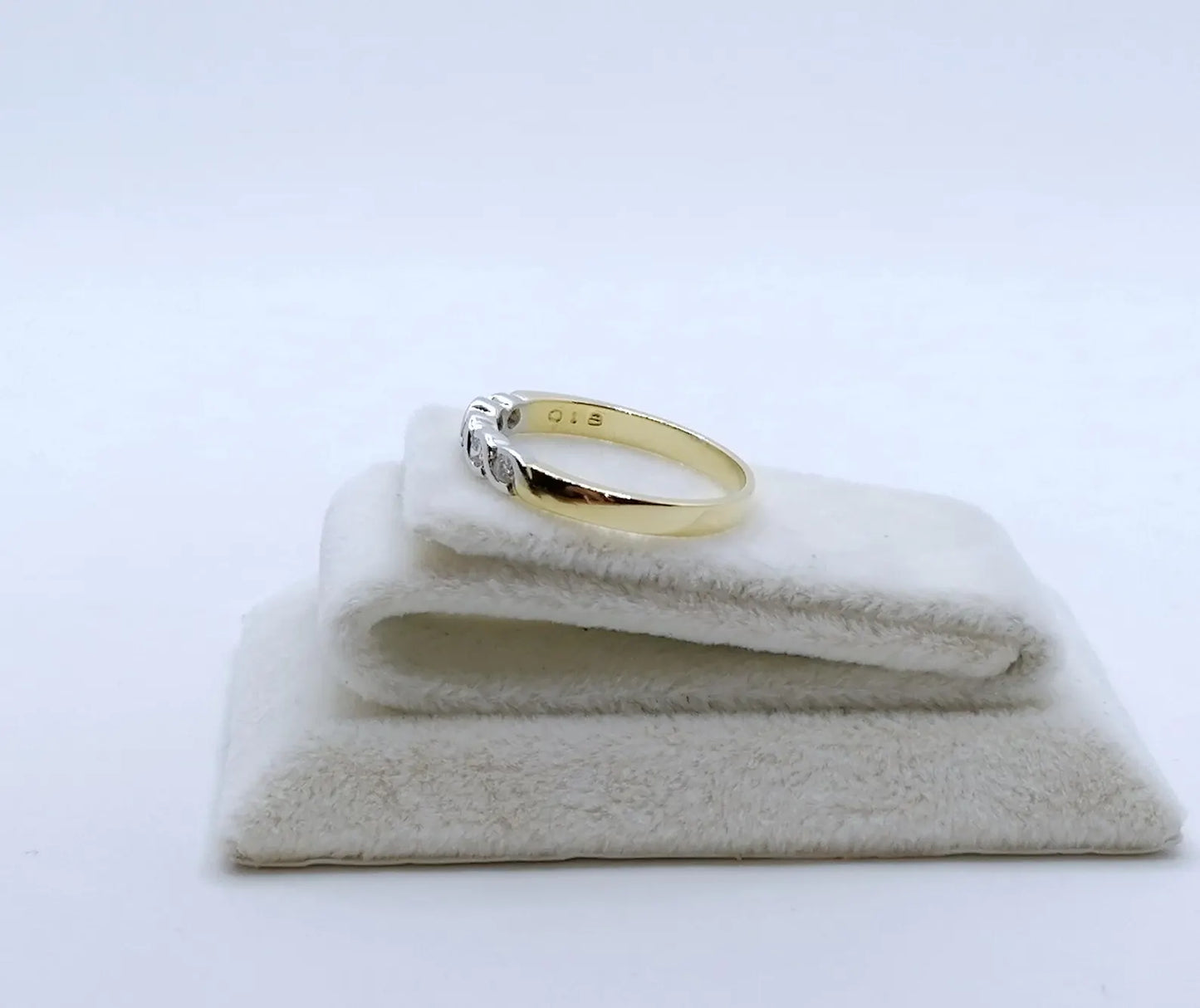 Ring Gold 750er Bicolor mit Brillanten Gr. 55