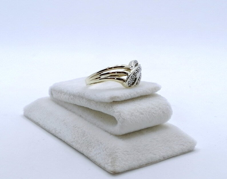 Ring Gold 333er mit Diamantsplitter Gr. 57