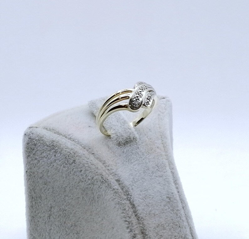 Ring Gold 333er mit Diamantsplitter Gr. 57