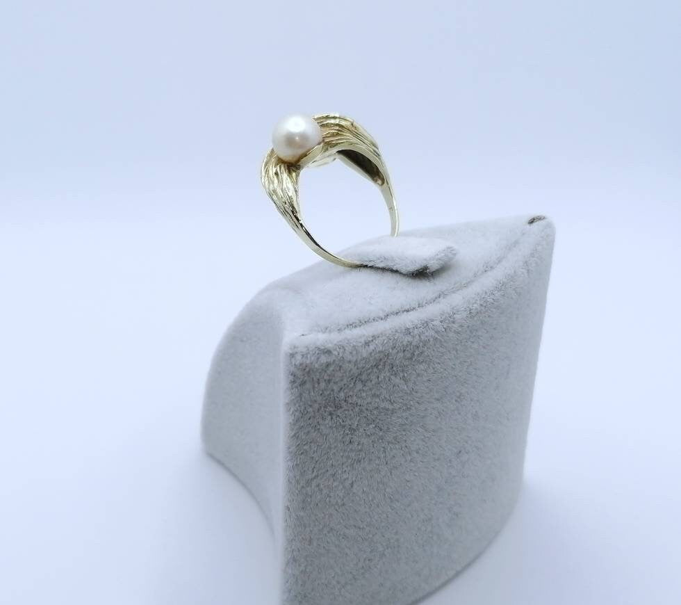 Vintage Ring Gold 585er mit Lapislazuli und Perle