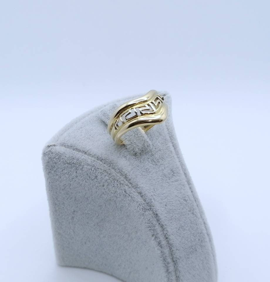 Abstrakter Gold 585er Damenring