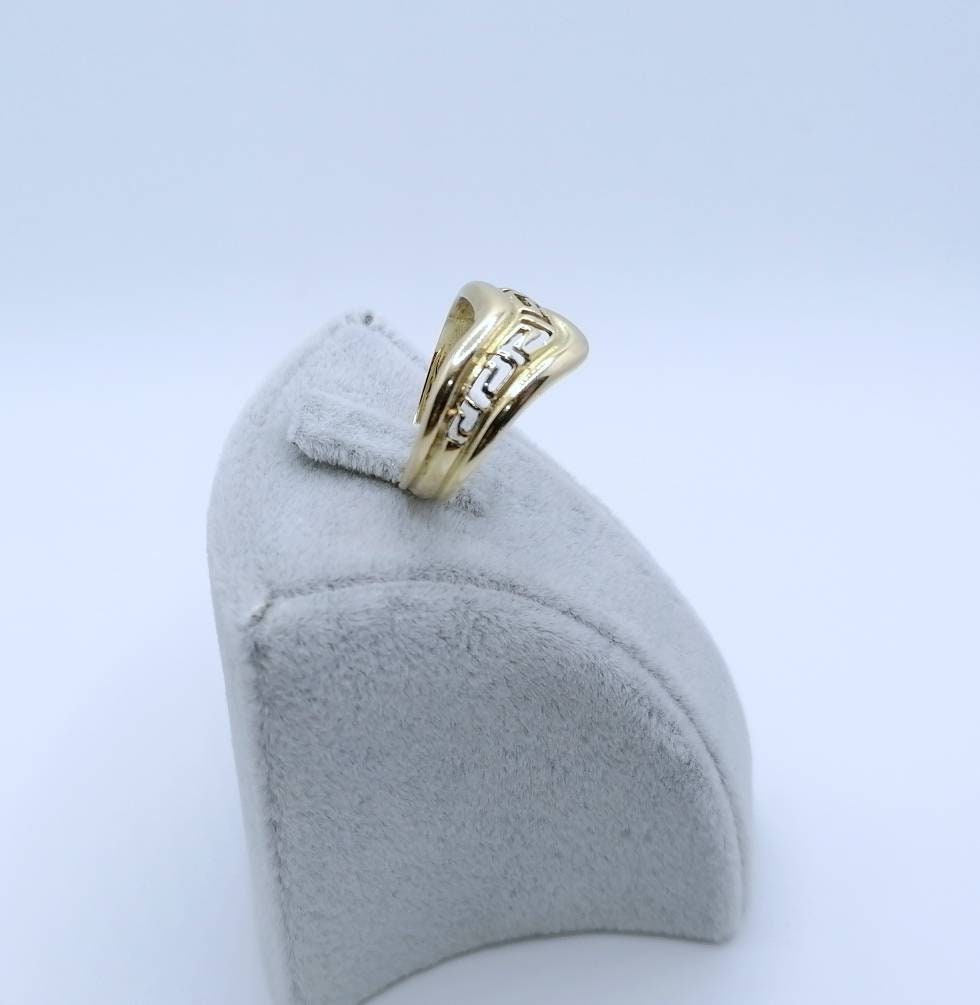 Abstrakter Gold 585er Damenring