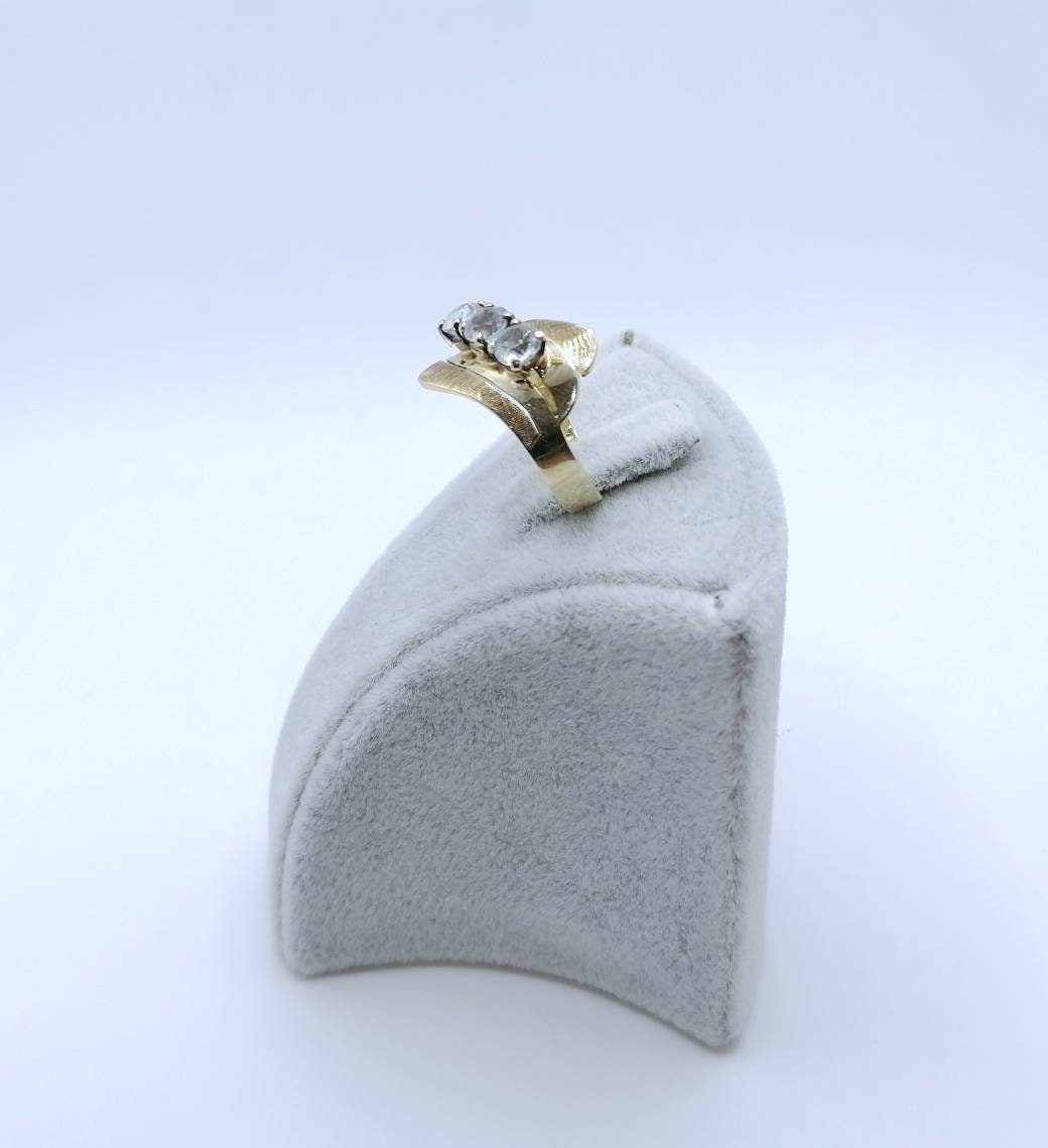 Ring Gold 585er mit Aquamarin Vintage Damenring Gr. 53