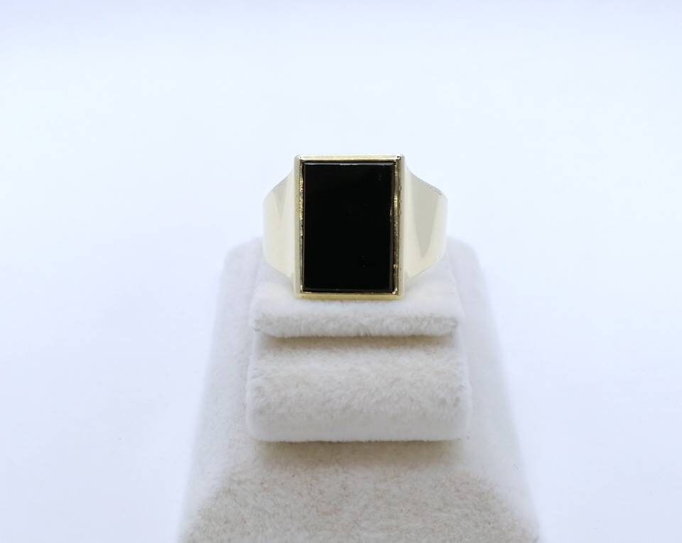 Vintage Gold 583er Onyx Siegelring