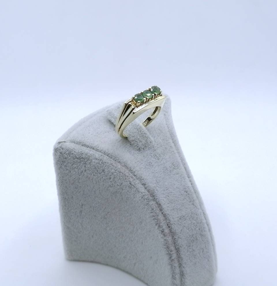 Ring Gold 585er mit Smaragd Edelsteinen