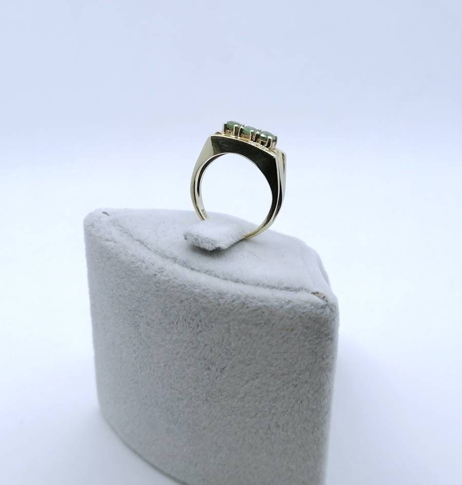 Ring Gold 585er mit Smaragd Edelsteinen