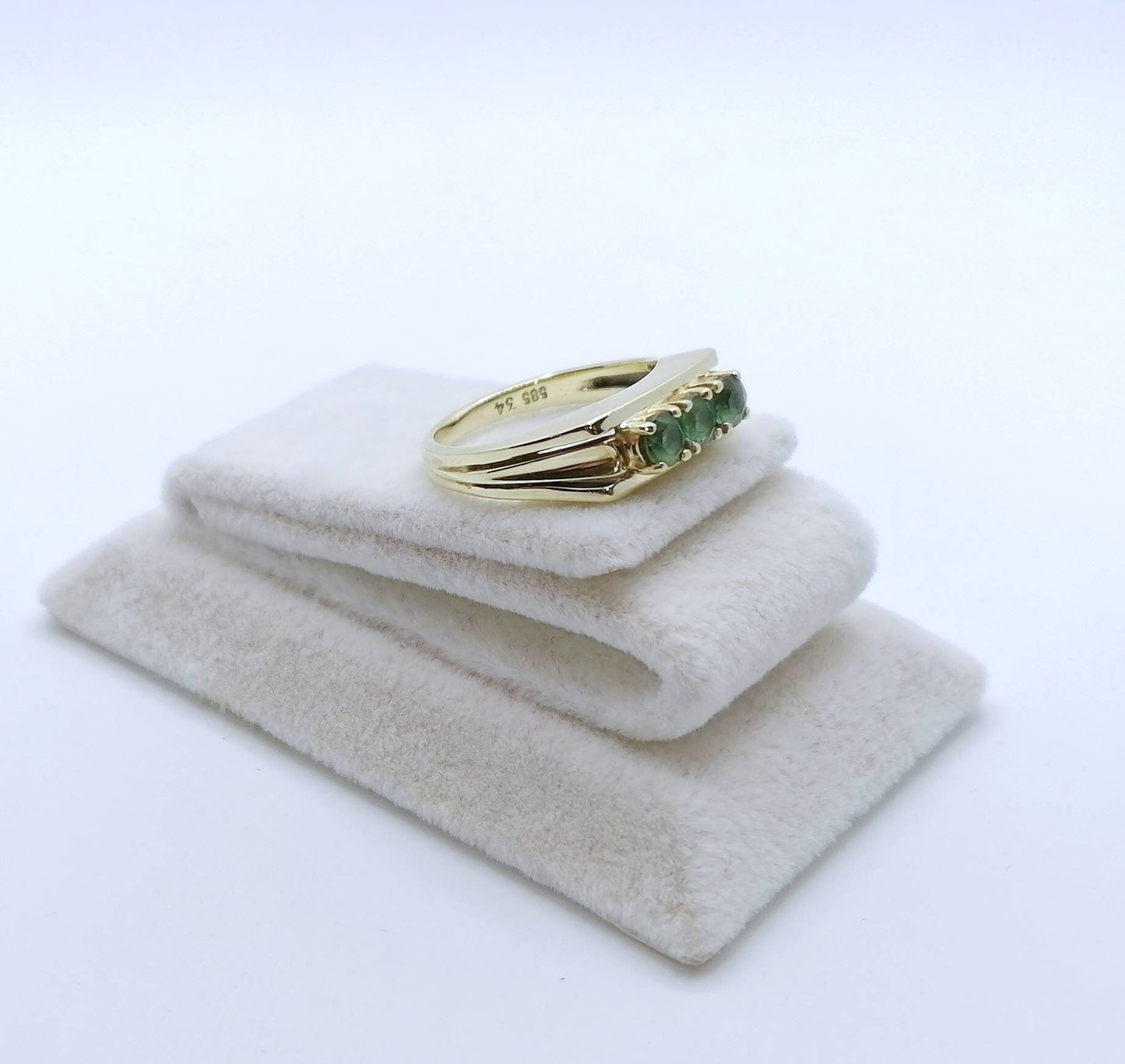 Ring Gold 585er mit Smaragd Edelsteinen