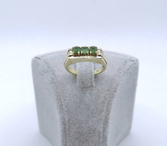 Ring Gold 585er mit Smaragd Edelsteinen