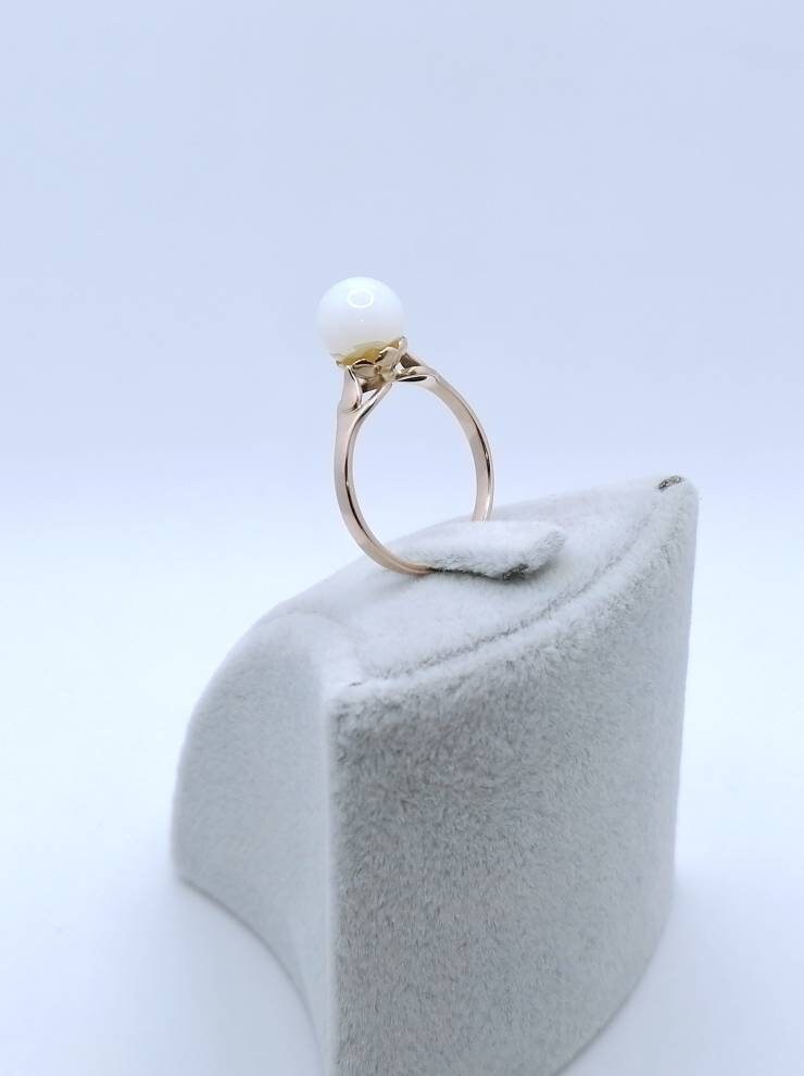 Vintage Russischer Jade Rotgold Ring