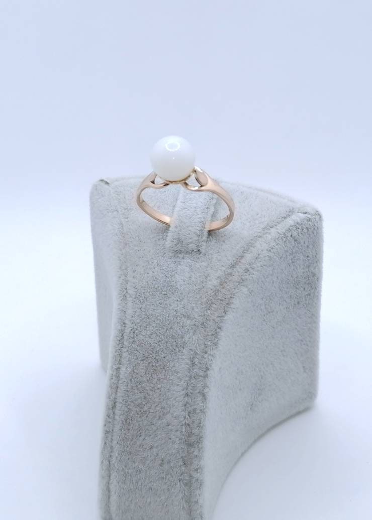 Vintage Russischer Jade Rotgold Ring