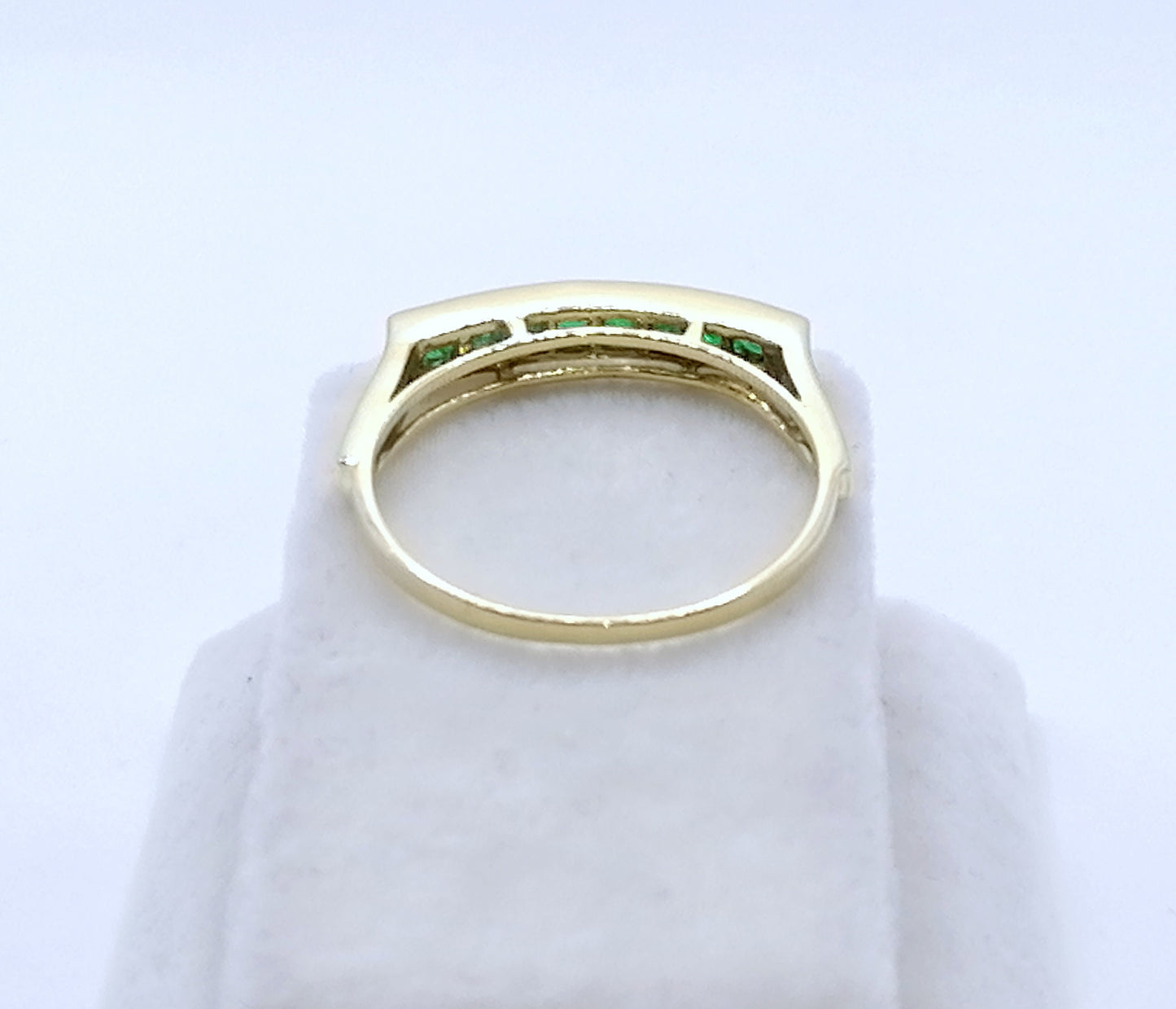 Smaragd Baguette Goldring