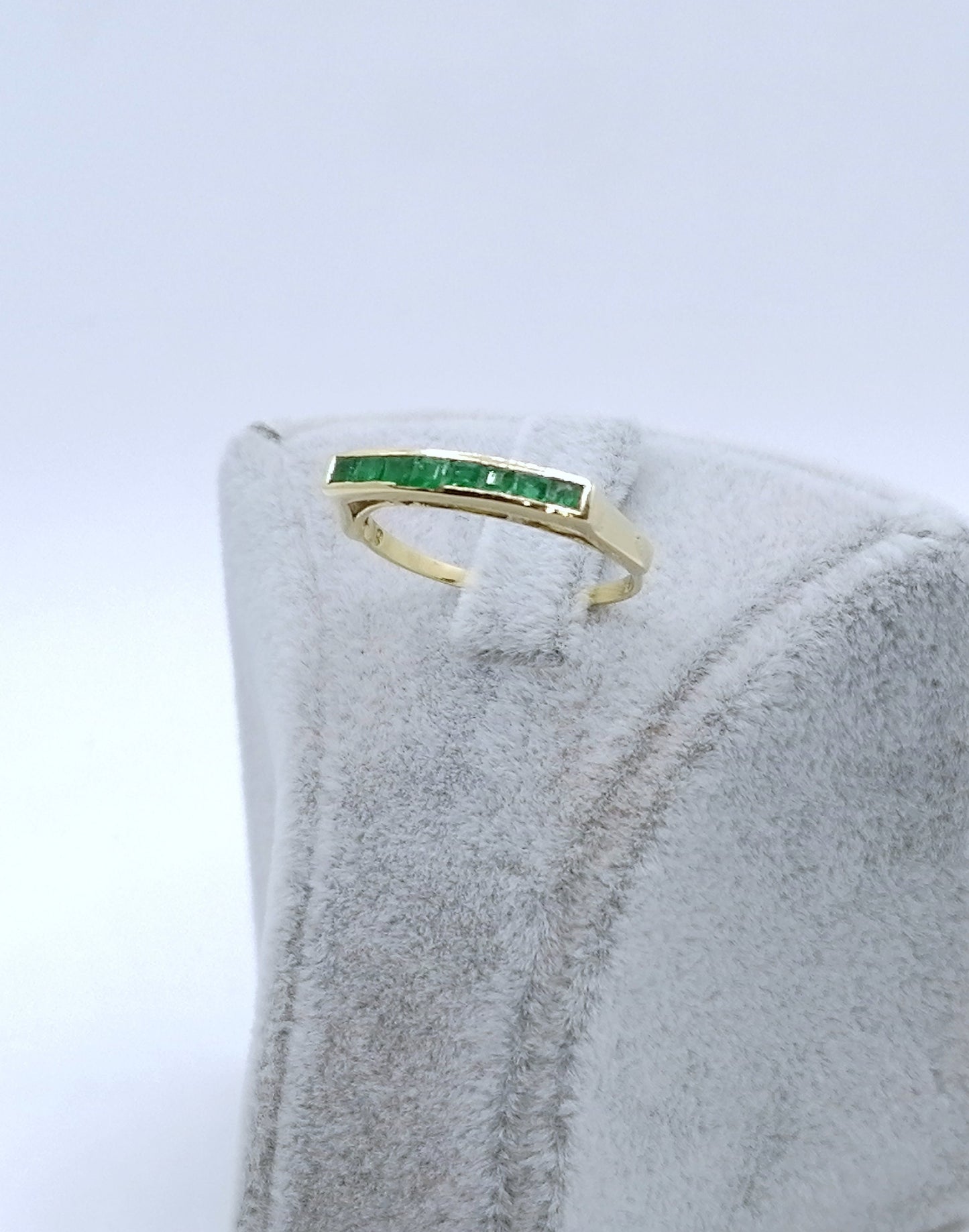 Smaragd Baguette Goldring