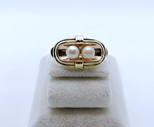 Vintage Ring Gold 585er mit Perlen
