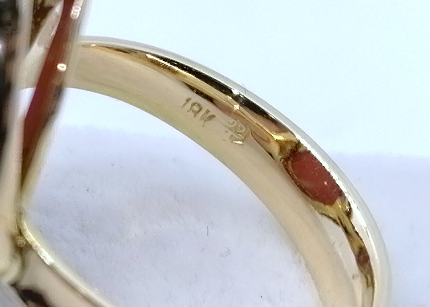 Ring Gold 750 mit Koralle Gr. 52