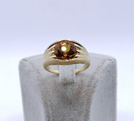 Ring Gold 375er mit Citrin Gr. 64