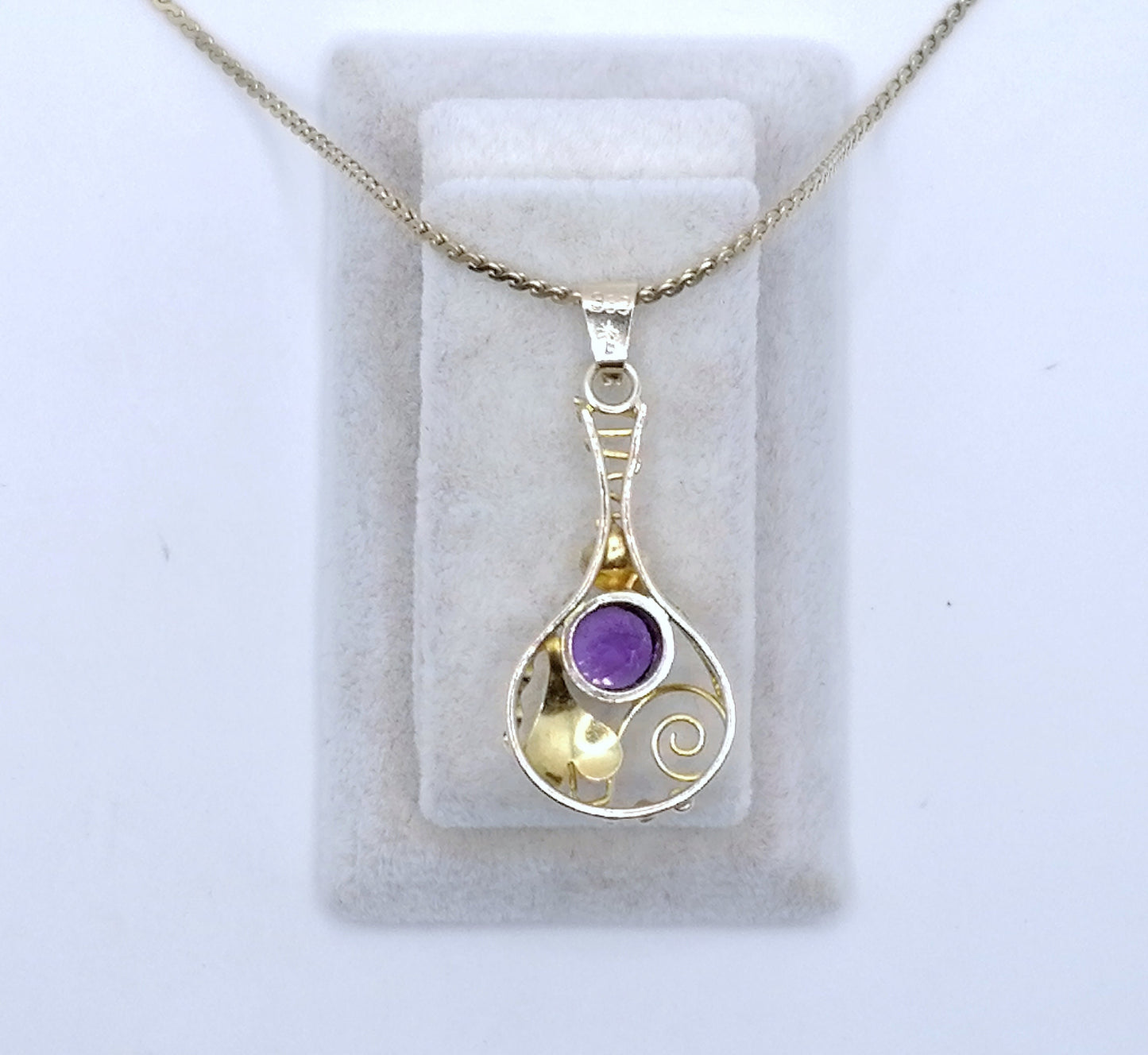 Halskette Gold 333er mit Amethyst Anhänger