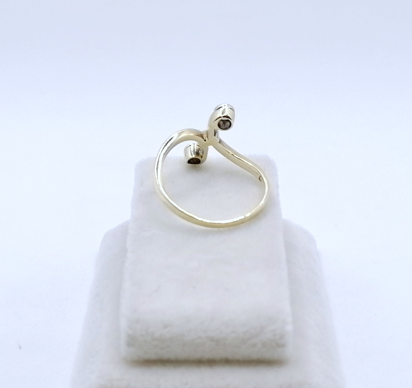 Ring Gold 585er Artdeco mit Brillant und Saphir Gr. 50